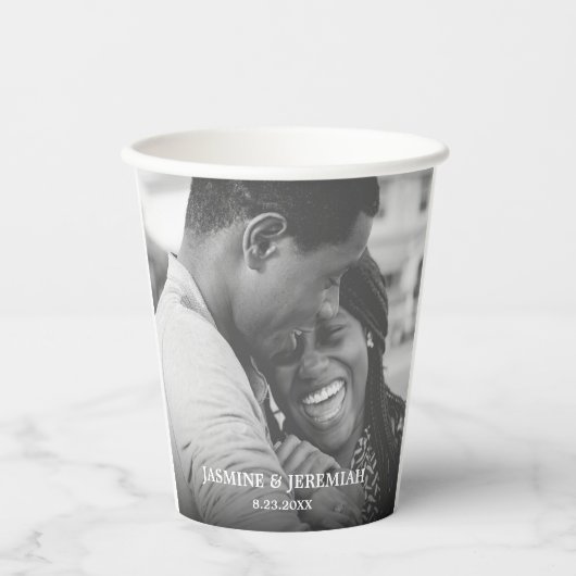 Custom Foto Wedding Pappbecher (Vorderseite)