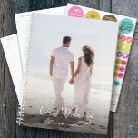 Custom Foto Wedding Planer<br><div class="desc">Wedding planner with your favorite foto on the front and the same or a different foto on the back - personalized with your details in chic lettering. Planner inklusive monthly and weekly layouts, 12 Months, 60 Seiten mit with laminated soft cover front and back covers.</div>