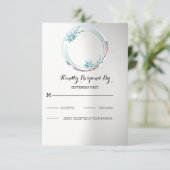 Custom Foto Wedding RSVP Karte (Stehend Vorderseite)