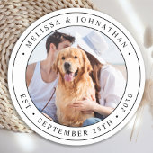 Custom Foto Wedding Runder Pappuntersetzer