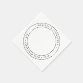 Custom Foto Wedding Serviette (Ecke)