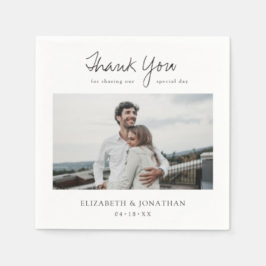 Custom Foto Wedding Serviette (Vorderseite)