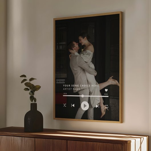 Custom Foto Wedding Song Poster