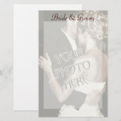 Custom Foto Wedding Stationery Briefpapier (Vorne/Hinten)