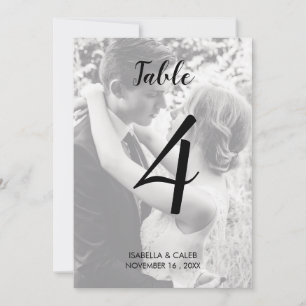 Custom Foto Wedding Tischnummer