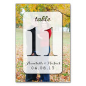 Custom Foto Wedding Tischnummer Card 11 (Rückseite)