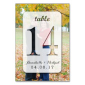 Custom Foto Wedding Tischnummer Card 14 (Rückseite)