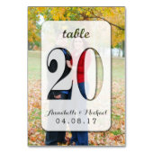 Custom Foto Wedding Tischnummer Card 20 (Rückseite)
