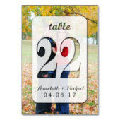 Custom Foto Wedding Tischnummer Card 22 (Rückseite)