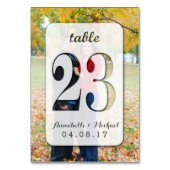 Custom Foto Wedding Tischnummer Card 23 (Rückseite)