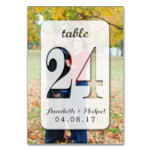 Custom Foto Wedding Tischnummer Card 24 (Rückseite)