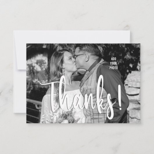 Custom Foto Wedding Vielen Dank Dankeskarte (Vorderseite)