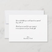 Custom Foto Wedding Vielen Dank Dankeskarte (Rückseite)
