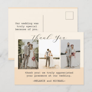Custom Foto Wedding Vielen Dank Postkarte