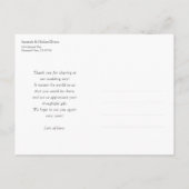 Custom Foto Wedding Vielen Dank Postkarte (Rückseite)