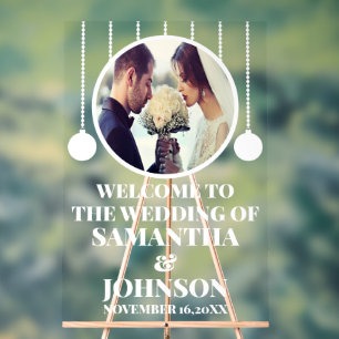 Custom Foto Wedding Welcome Acrylschild