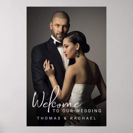 Custom Foto Wedding Welcome Poster (Vorne)