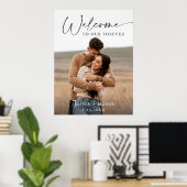 Custom Foto Wedding Welcome Printed Poster (Heimbüro)