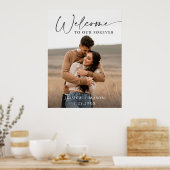 Custom Foto Wedding Welcome Printed Poster (Küche)