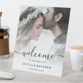 Custom Foto Wedding Welcome Sign Sockelschild (In Situ)