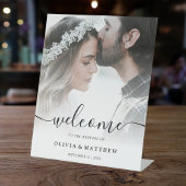Custom Foto Wedding Welcome Sign Sockelschild