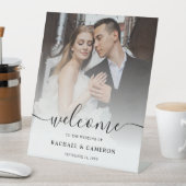 Custom Foto Wedding Welcome Sign Sockelschild (In Situ)