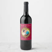 Custom Foto Wedding Wine Label Weinetikett (Vorderseite)