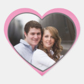 Custom Foto Wedels Heart Sticker (Vorderseite)