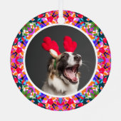 Custom Foto Weihnachten Dopamin Dekoration farbenf (Rückseite)