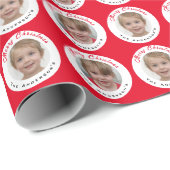 Custom Foto Weihnachten Geschenkpapier (Rolleneckpunkt)