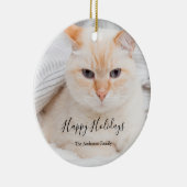 Custom Foto Weihnachten Keramik Ornament (Rechts)