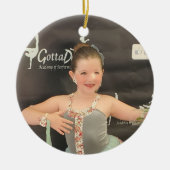 Custom Foto Weihnachten Keramik Ornament (Vorne)