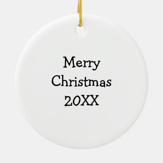 Custom Foto Weihnachten Keramik Ornament (Hinten)