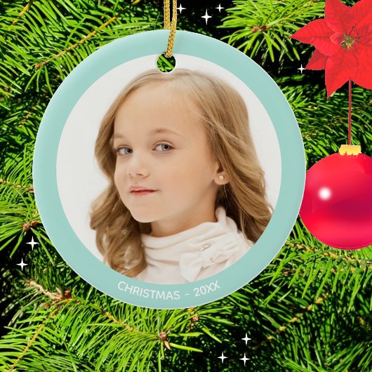 Custom Foto Weihnachten Keramik Ornament
