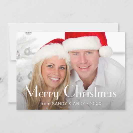 Custom Foto Weihnachten Moderner Chic 2 Side Desig (Vorderseite)
