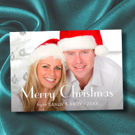 Custom Foto Weihnachten Moderner Chic 2 Side Desig