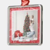Custom Foto Weihnachten Ornament Aus Metall (Links)