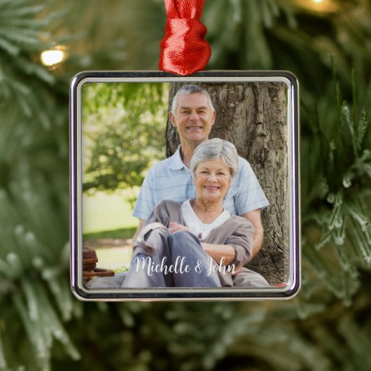 Custom Foto Weihnachten Ornament Aus Metall (Baum)