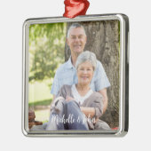 Custom Foto Weihnachten Ornament Aus Metall (Links)