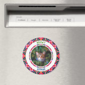 Custom Foto Weihnachts Cat Mama Mum Colorful Magnet (In Situ (Geschirrspüler))