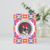 Custom Foto Weihnachts-Hund Mama Mum Vater Farbenf Postkarte (Stehend Vorderseite)