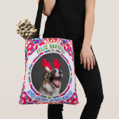 Custom Foto Weihnachts-Hund Mama Mum Vater Farbenf Tasche (Von Nahem)