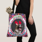 Custom Foto Weihnachts-Hund Mama Mum Vater Farbenf Tasche (Von Nahem)