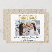 Custom Foto Weihnachts-Weihnachts-Weihnachtspulli Feiertagskarte (Vorne/Hinten)