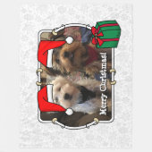 Custom Foto Weihnachts-Weihnachtsmannmütze Pet HO Fleecedecke (Vorderseite)