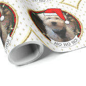Custom Foto Weihnachts-Weihnachtsmannmütze Pet HO  Geschenkpapier (Rolleneckpunkt)