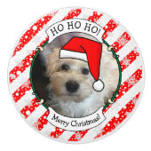 Custom Foto Weihnachts-Weihnachtsmannmütze Pet HO  Keramikknauf (Vorderseite)
