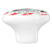 Custom Foto Weihnachts-Weihnachtsmannmütze Pet HO  Keramikknauf (Seitenansicht)