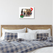 Custom Foto Weihnachts-Weihnachtsmannmütze Pet HO  Leinwanddruck (Insitu (Schlafzimmer))