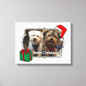 Custom Foto Weihnachts-Weihnachtsmannmütze Pet HO  Leinwanddruck (Vorderseite)